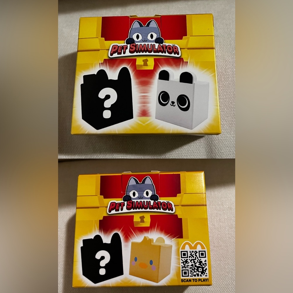 McDonald's Happy Meal Toy 2024 - Pet Simulator Chick, Roblox Panda Bear +Mystery